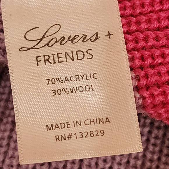 Lovers & Friends 30% Wool Colorblock Stripe Marianne Turtleneck Sweater - Picture 6 of 6